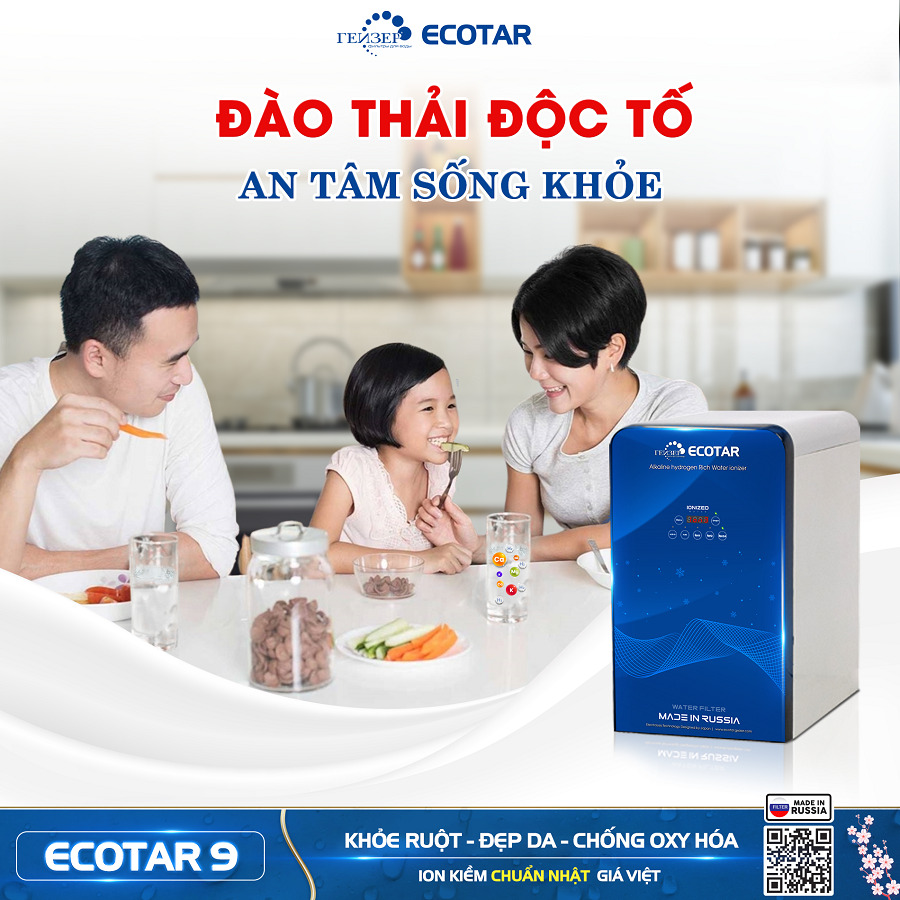 Các tính chất chống oxy hóa của nước ion kiềm giúp loại bỏ các chất độc hại và đào thải độc tố khỏi cơ thể