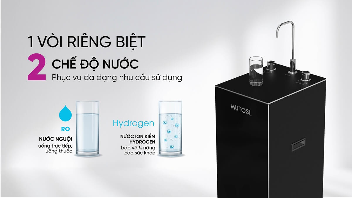 Một vòi với 2 chế độ nước Tinh khiết - Hydrogen