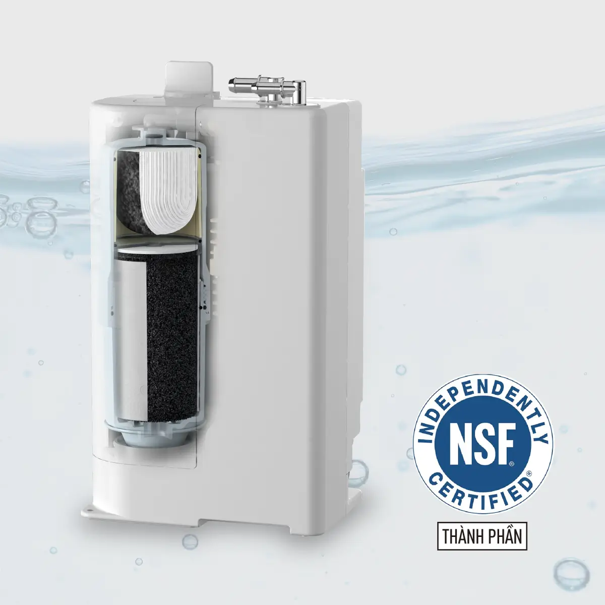 4 cấp lọc trong 1 lõi lọc duy nhất