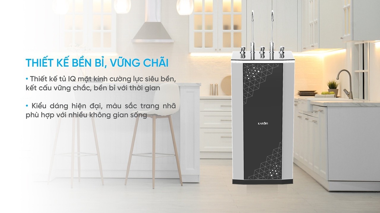 Máy lọc nước nóng lạnh Karofi KAD-D950 có thiết kế dạng tủ đứng IQ tinh tế, sang trọng