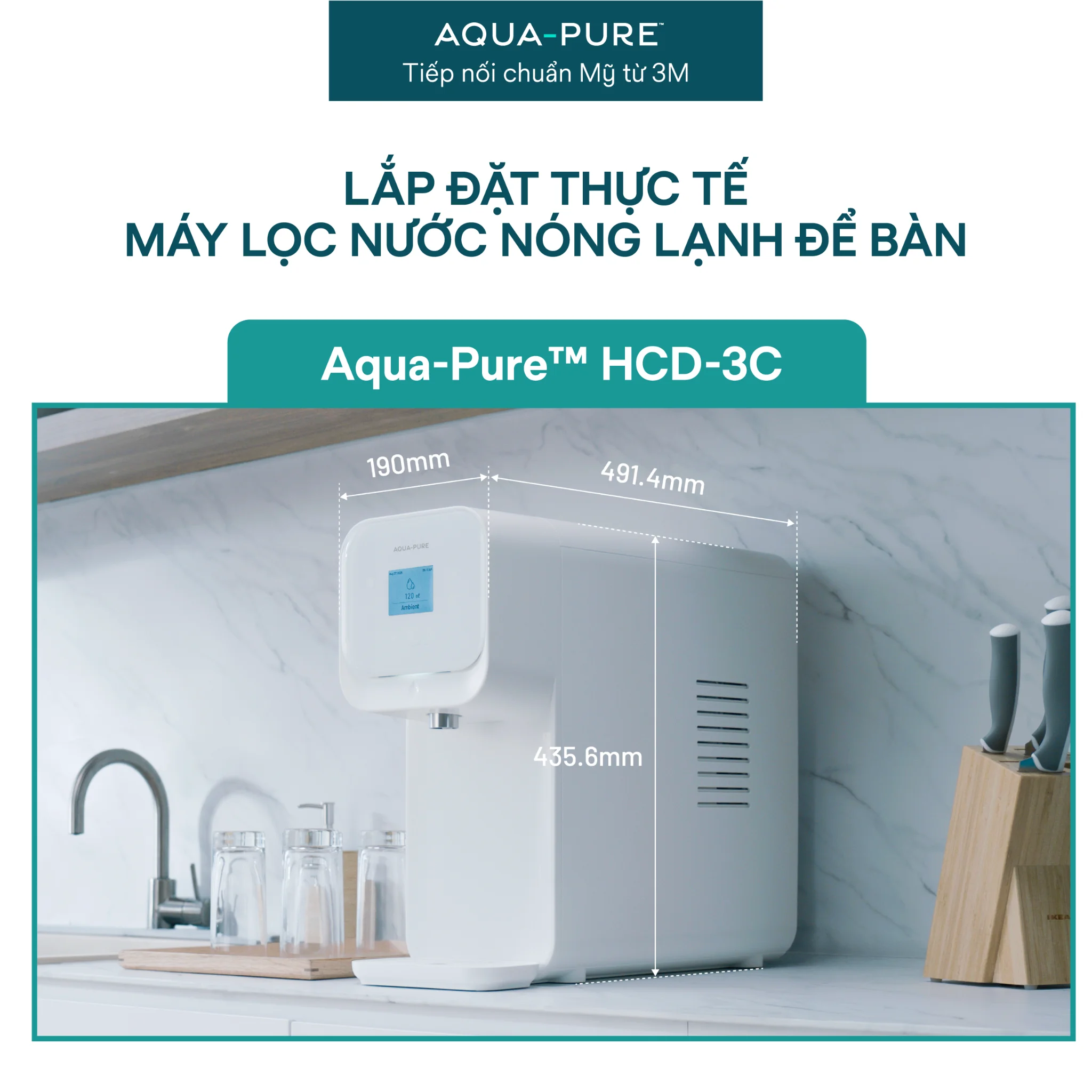 Tính năng nổi bật của máy lọc nước nóng lạnh để bàn Aqua-Pure™ HCD-3C