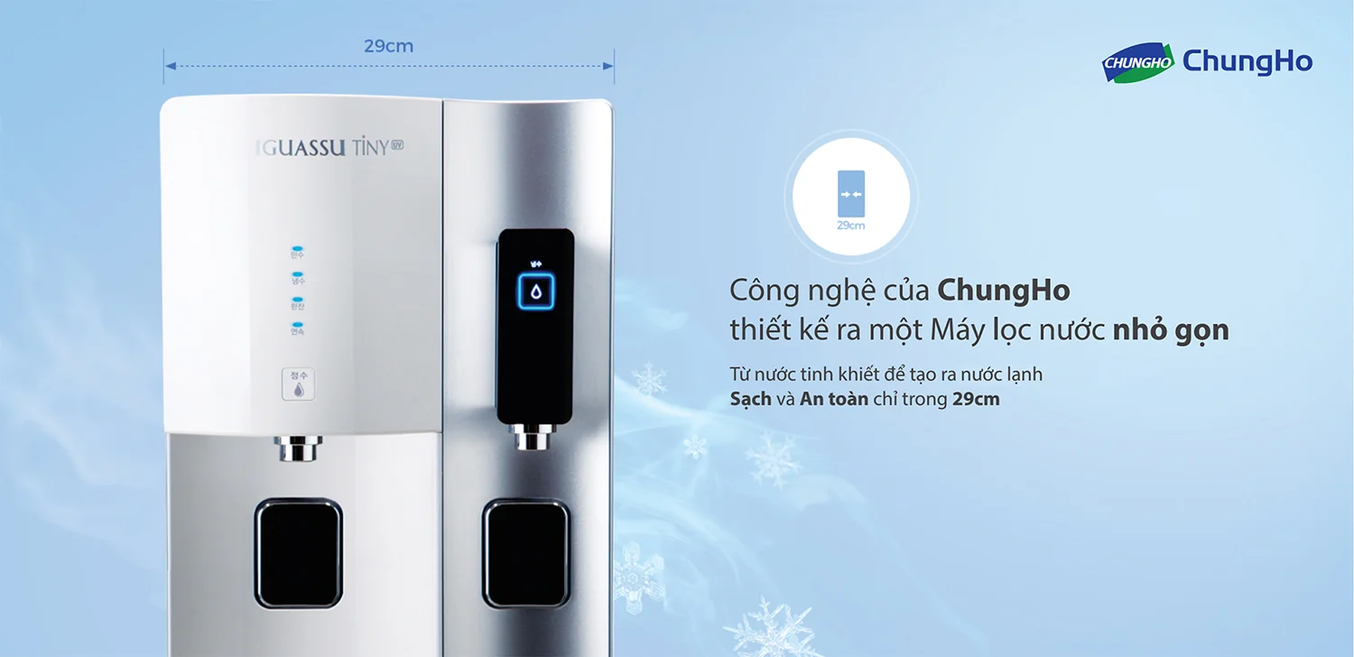 Tính năng nổi bật của máy lọc nước lạnh nguội ChungHo Tiny 300 UV