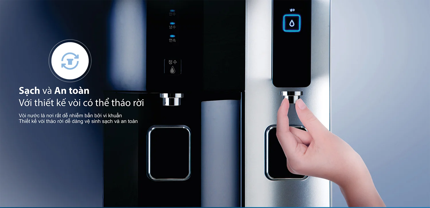 Vệ sinh dễ dàng với vòi có thể tháo rời