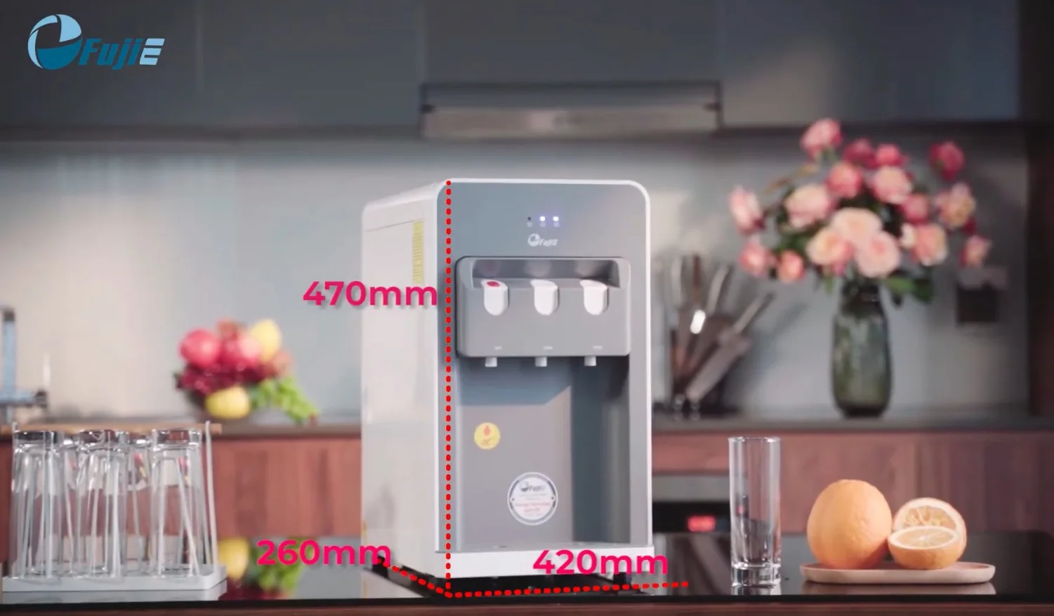 Giới thiệu máy lọc nước UF nóng lạnh Fujie WPD508C để bàn