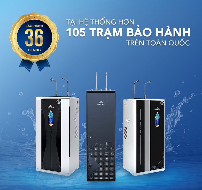 Máy lọc nước nóng lạnh HPN666 được bảo hành lên đến 36 tháng