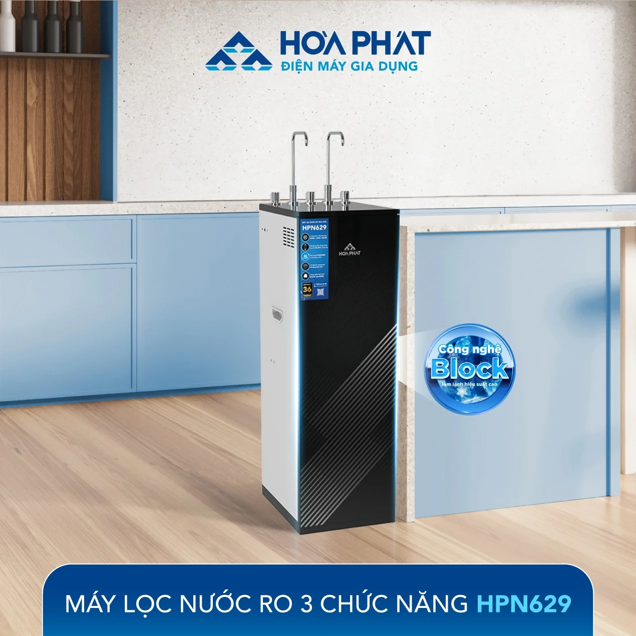 3 chế độ nước Nóng - Lạnh - Tinh khiết