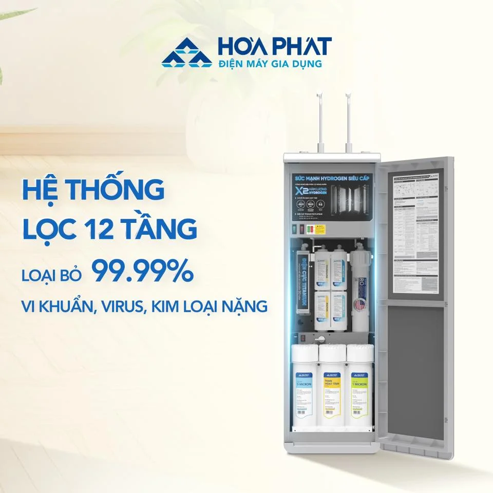 Hệ thống 12 cấp lọc mạnh mẽ