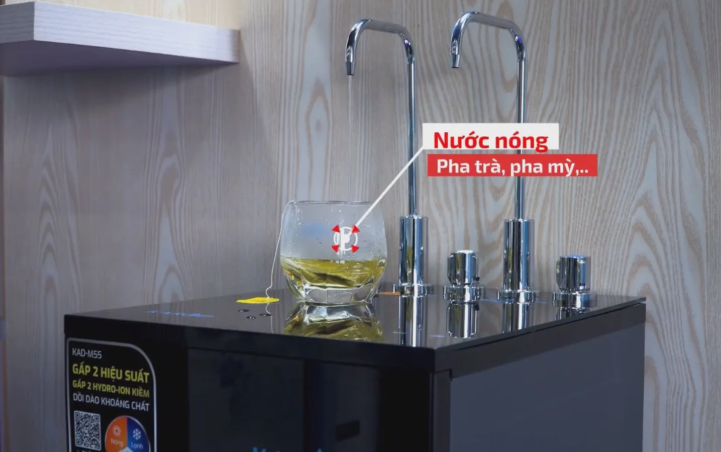 Nước nóng pha trà và pha mỳ, nước lạnh sảng khoái