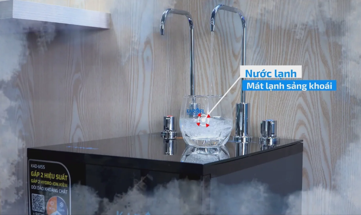 Nước nóng pha trà và pha mỳ, nước lạnh sảng khoái