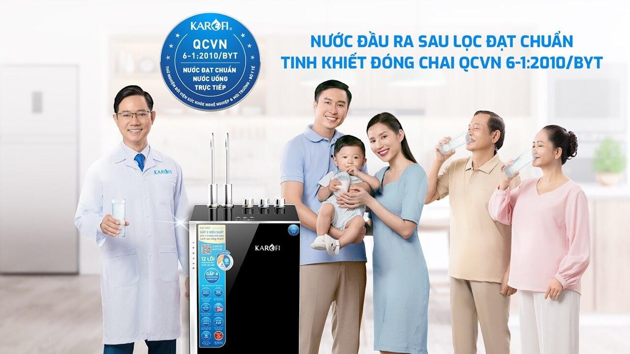 Nước sau lọc đạt chuẩn nước tinh khiết