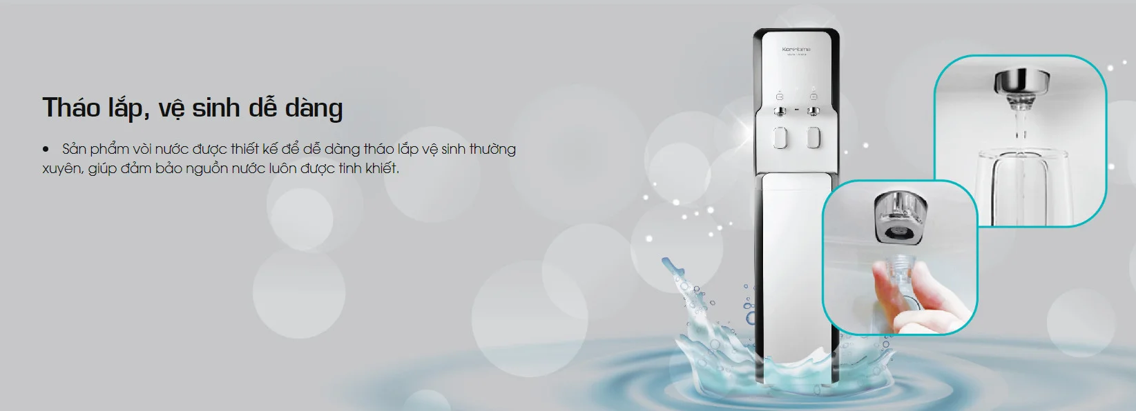 Tháo lắp vệ sinh dễ dàng