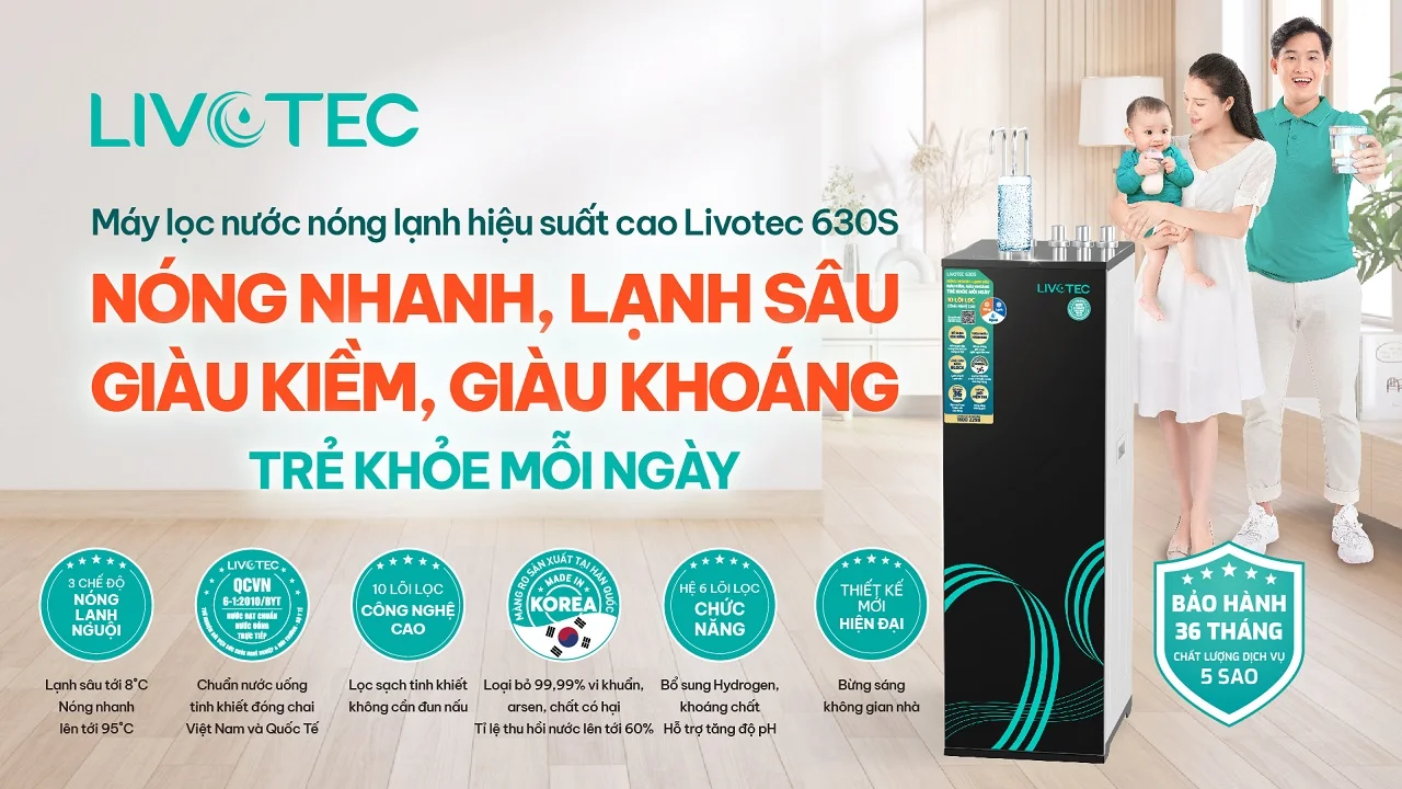Giới thiệu máy lọc nước nóng lạnh Livotec 630S