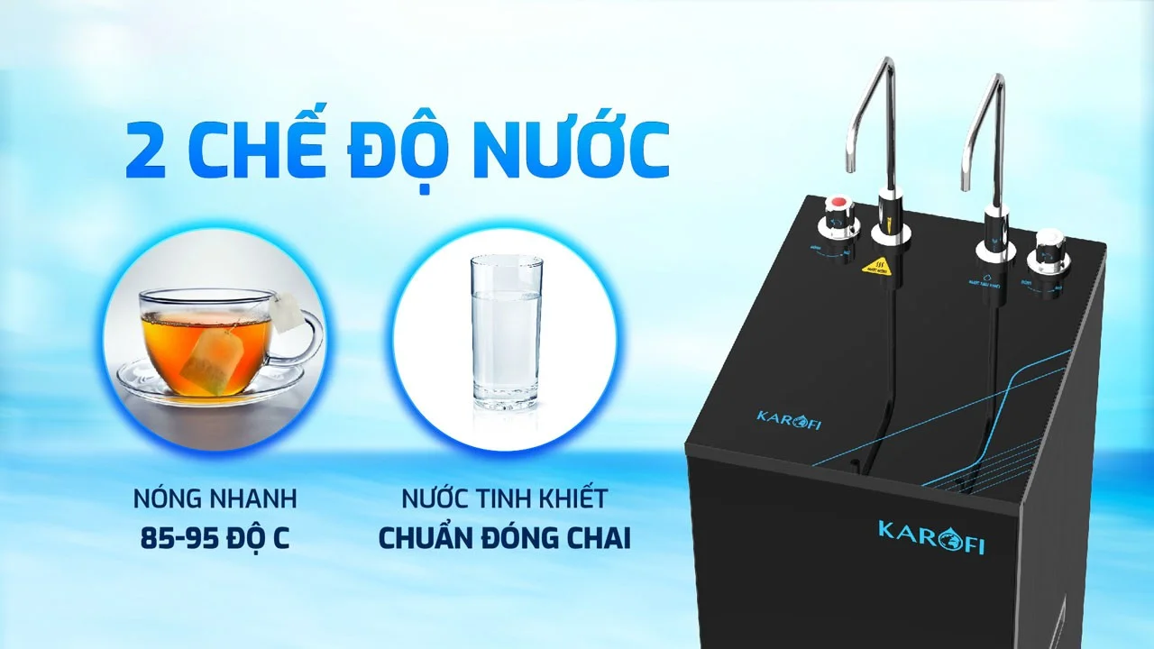 Hai chế độ nước Nóng - Nguội tiện lợi