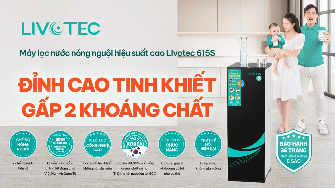Giới thiệu máy lọc nước nóng nguội Livotec 615S