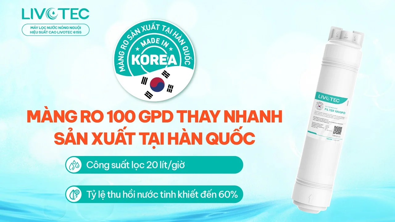 Màng RO đến từ Hàn Quốc đúc nối nhanh