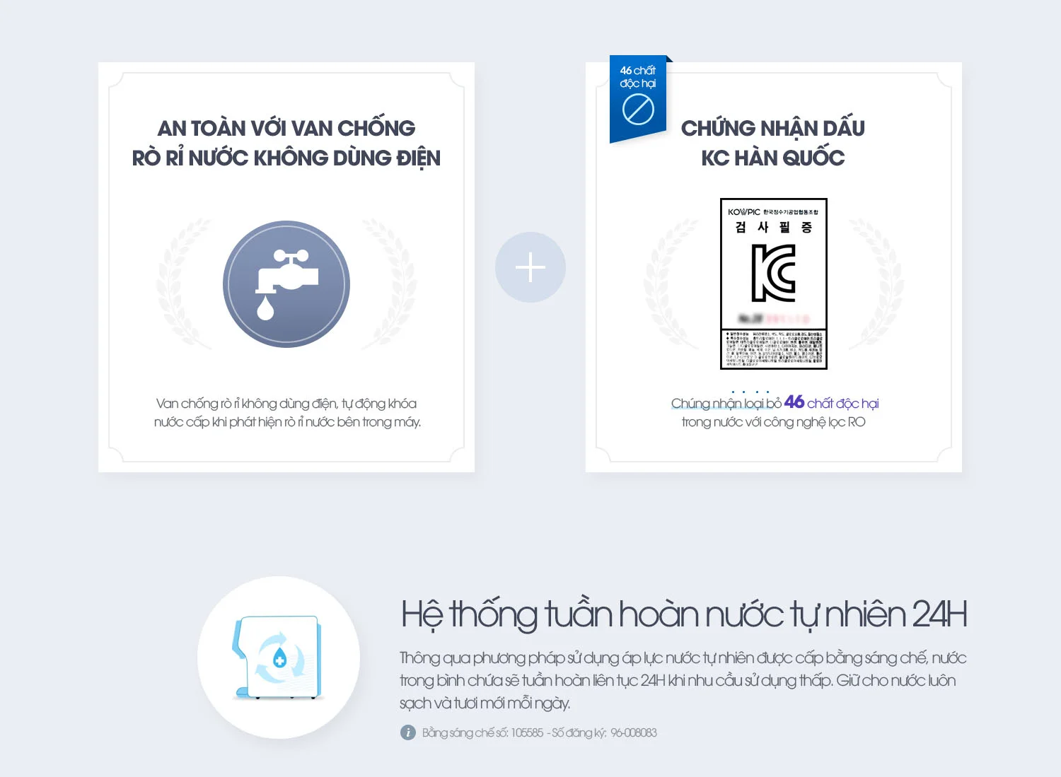Tính năng nổi bật của máy lọc nước RO ChungHo Ambient S