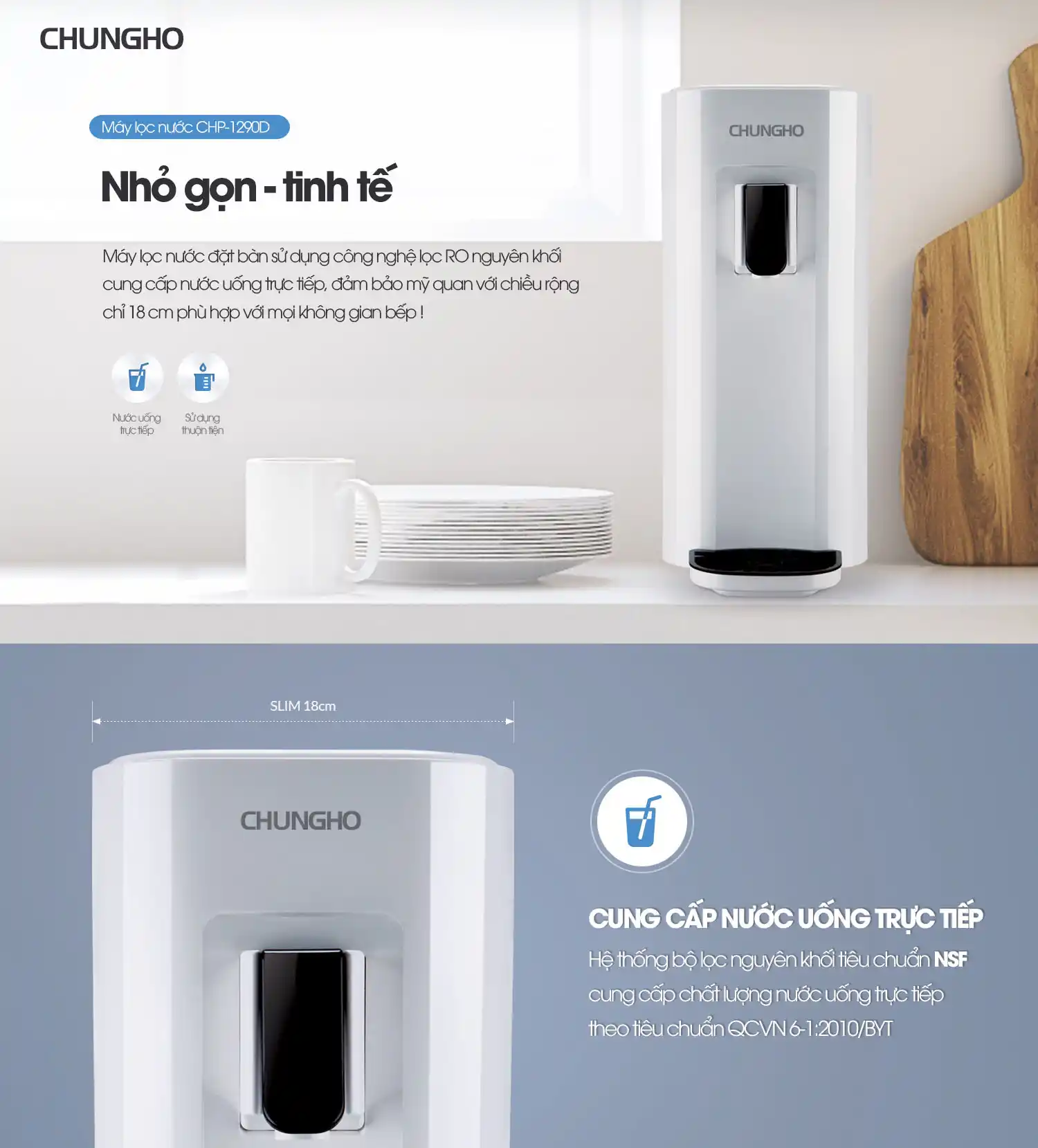 Tính năng nổi bật của máy lọc nước RO ChungHo Ambient S