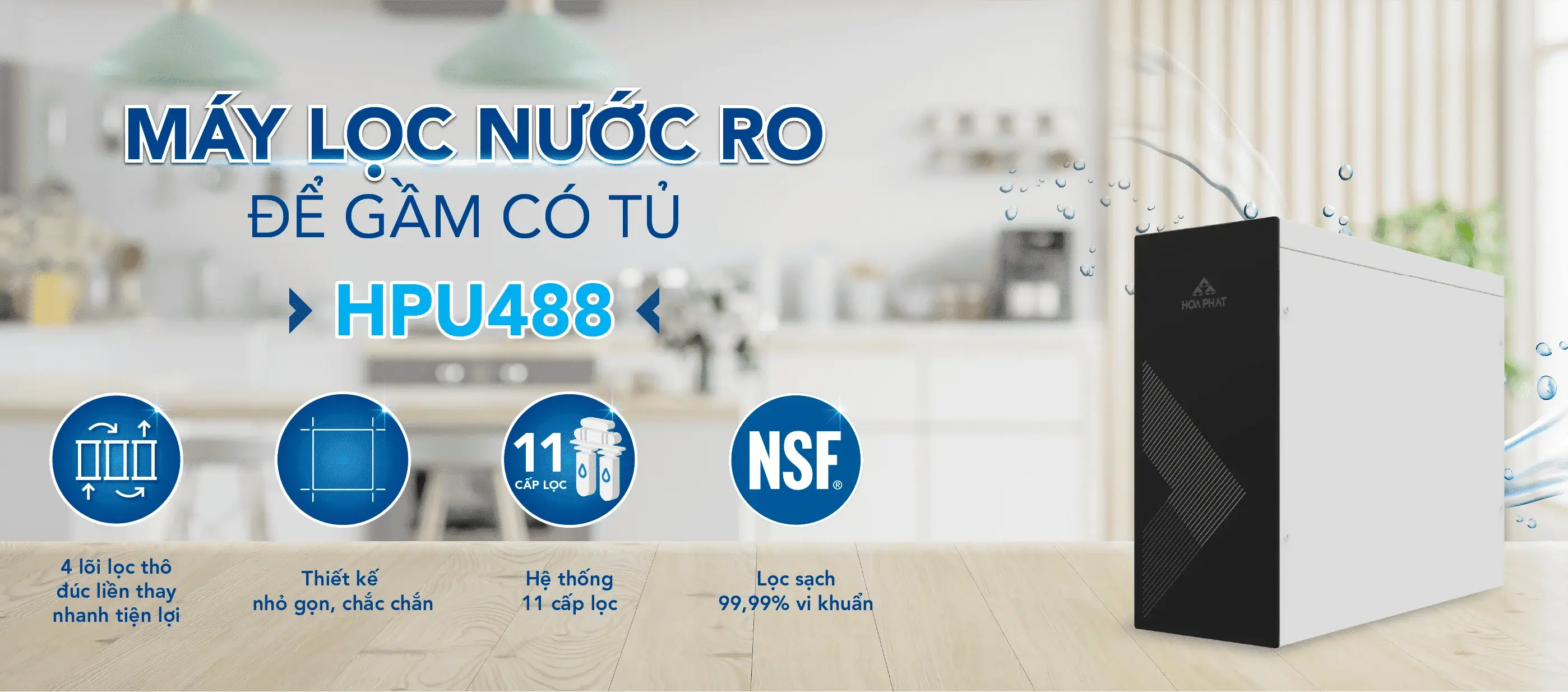 Tính năng nổi bật của máy lọc nước RO Hòa Phát HPU488