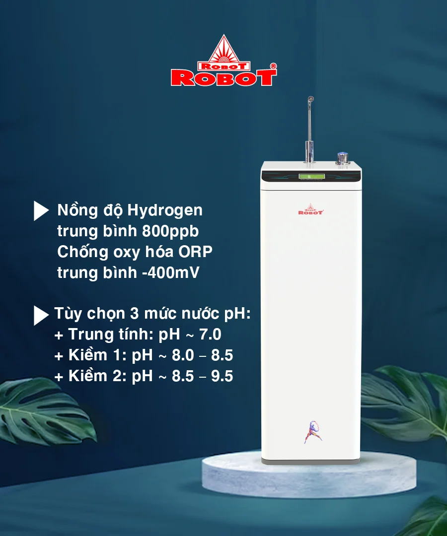 Tính năng nổi bật của máy lọc nước RO + UF Hydrogen Kiềm Robot HYDROMEGA-9