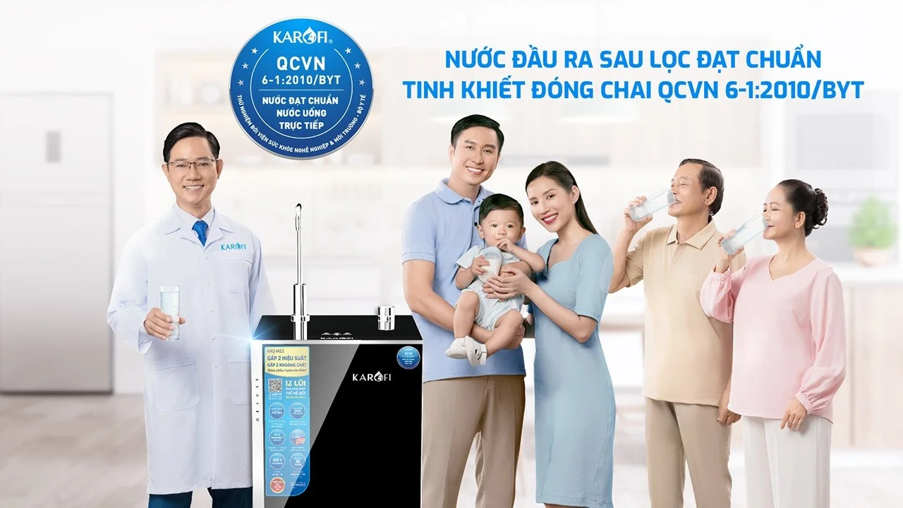 Nước sau lọc đạt chuẩn nước tinh khiết
