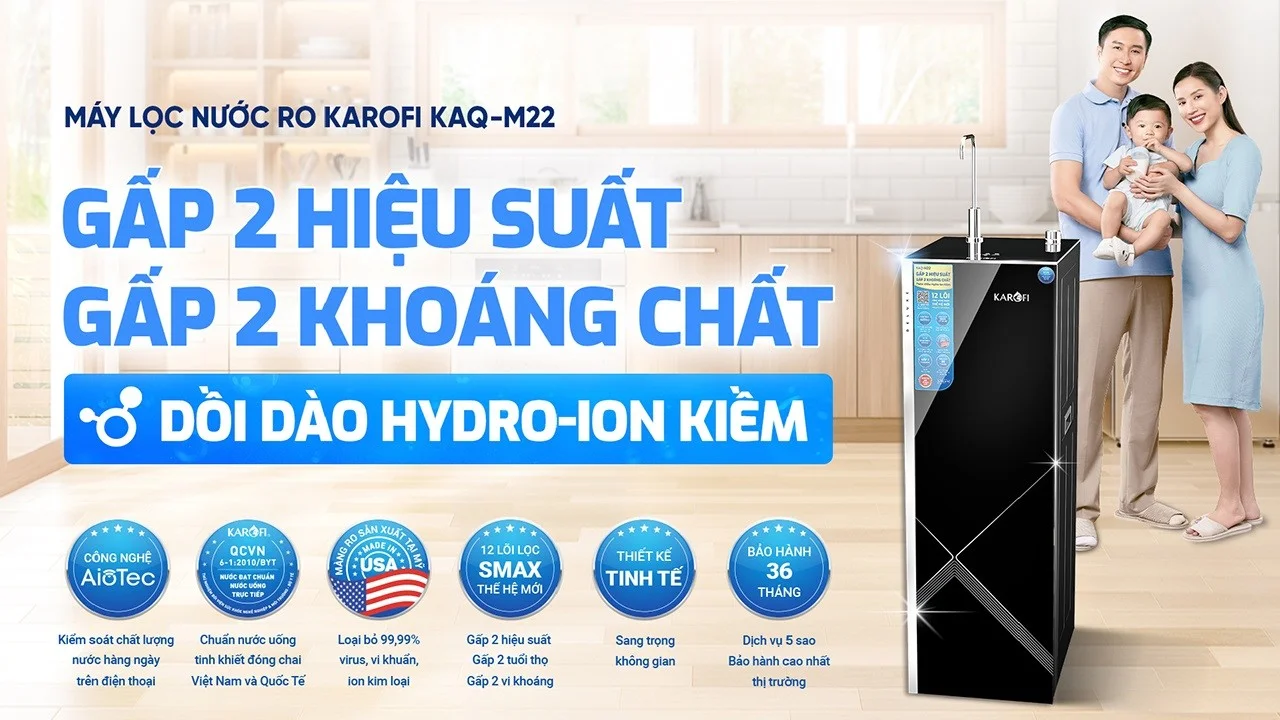 Giới thiệu máy lọc nước RO Karofi KAQ-M22 12 lõi