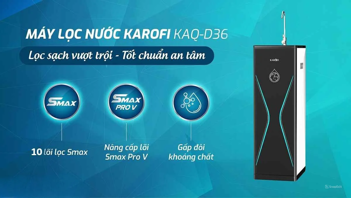 Giới thiệu máy lọc nước RO Karofi KAQ-D36