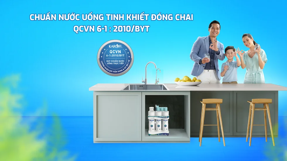 Nước sau lọc đạt chuẩn tinh khiết