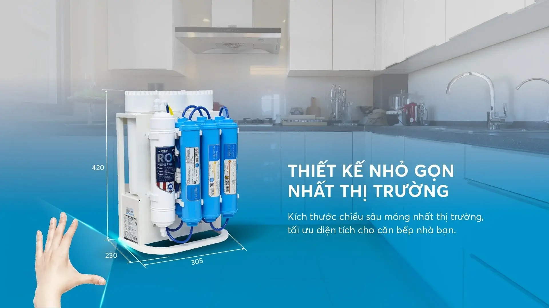 Thiết kế để gầm nhỏ gọn