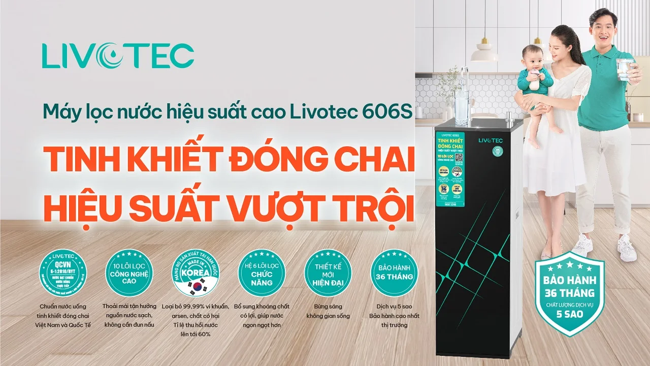 Giới thiệu máy lọc nước RO Livotec 606S 10 lõi