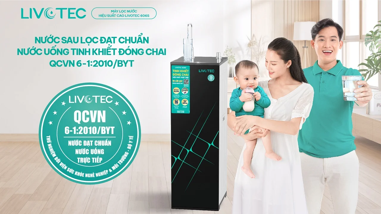 Nước sau lọc đạt chuẩn nước tinh khiết