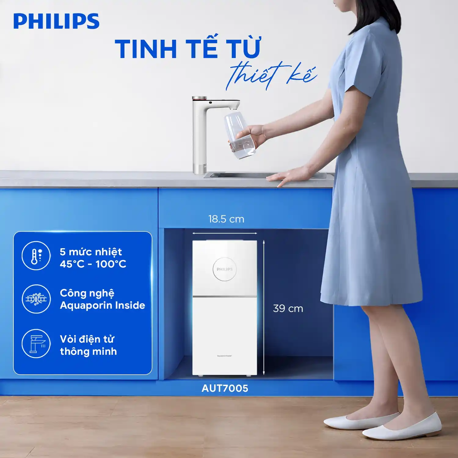 Tính năng nổi bật của máy lọc nước RO để gầm Philips AUT7005/97