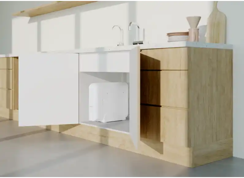 Thiết kế nhỏ gọn dưới bồn rửa