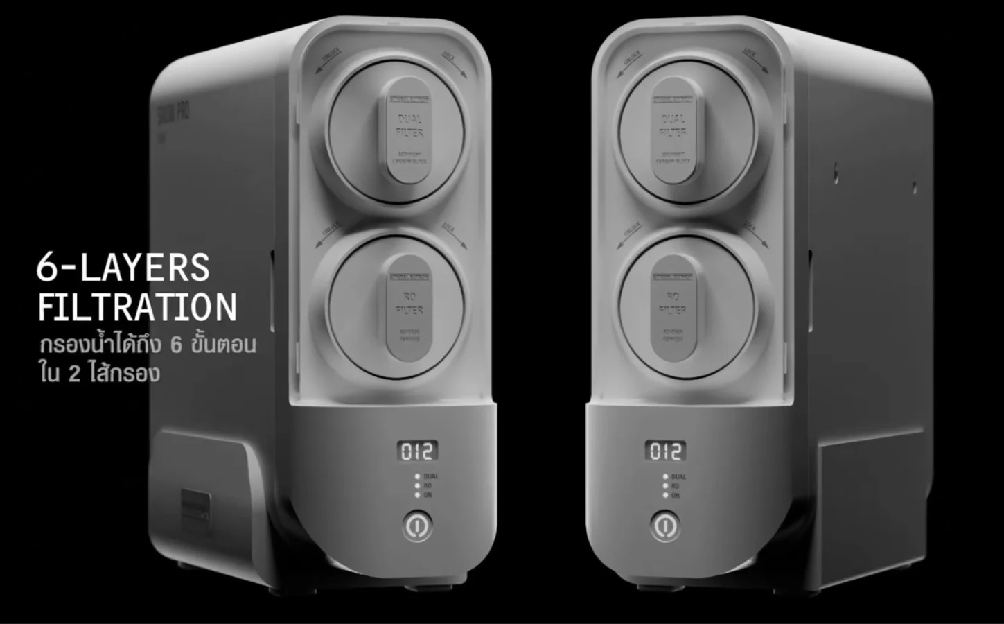 SNOW PRO được trang bị 2 lõi lọc với kích thước lớn với 6 cấp lọc bên trong