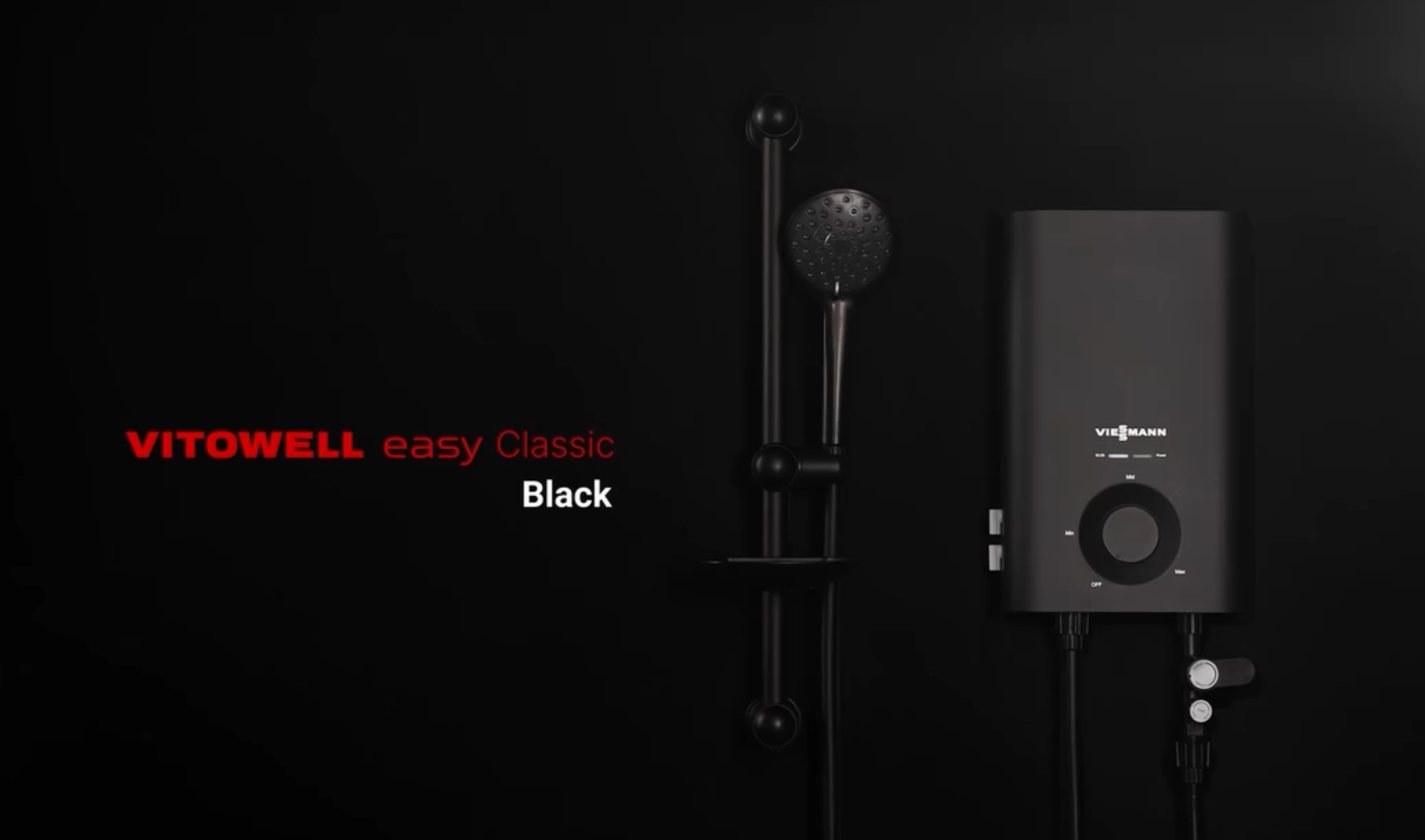 Máy nước nóng trực tiếp Vitowell easy Classic C1 45P-V phiên bản đen mờ