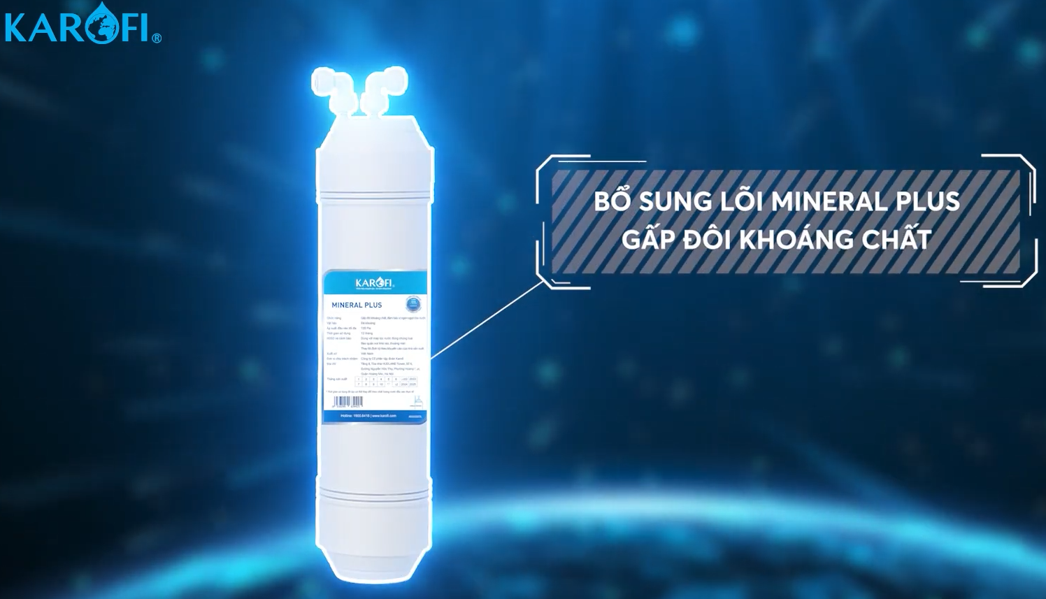 D528 được trang bị thêm 1 lõi Mineral Plus giúp bổ sung khoáng chất và tạo vị ngọt cho nước