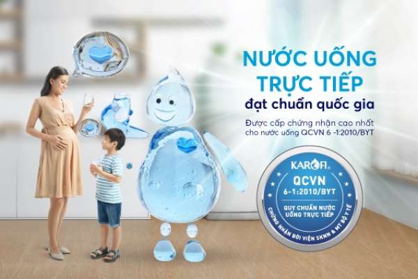 Nước sau lọc đạt chuẩn nước uống trực tiếp