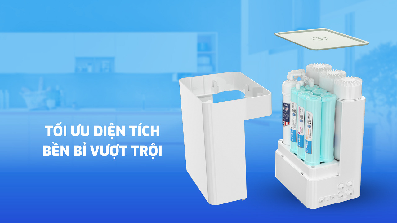 Karofi U65 có thiết kế dạng hộp nhỏ gọn, tiết kiệm không gian