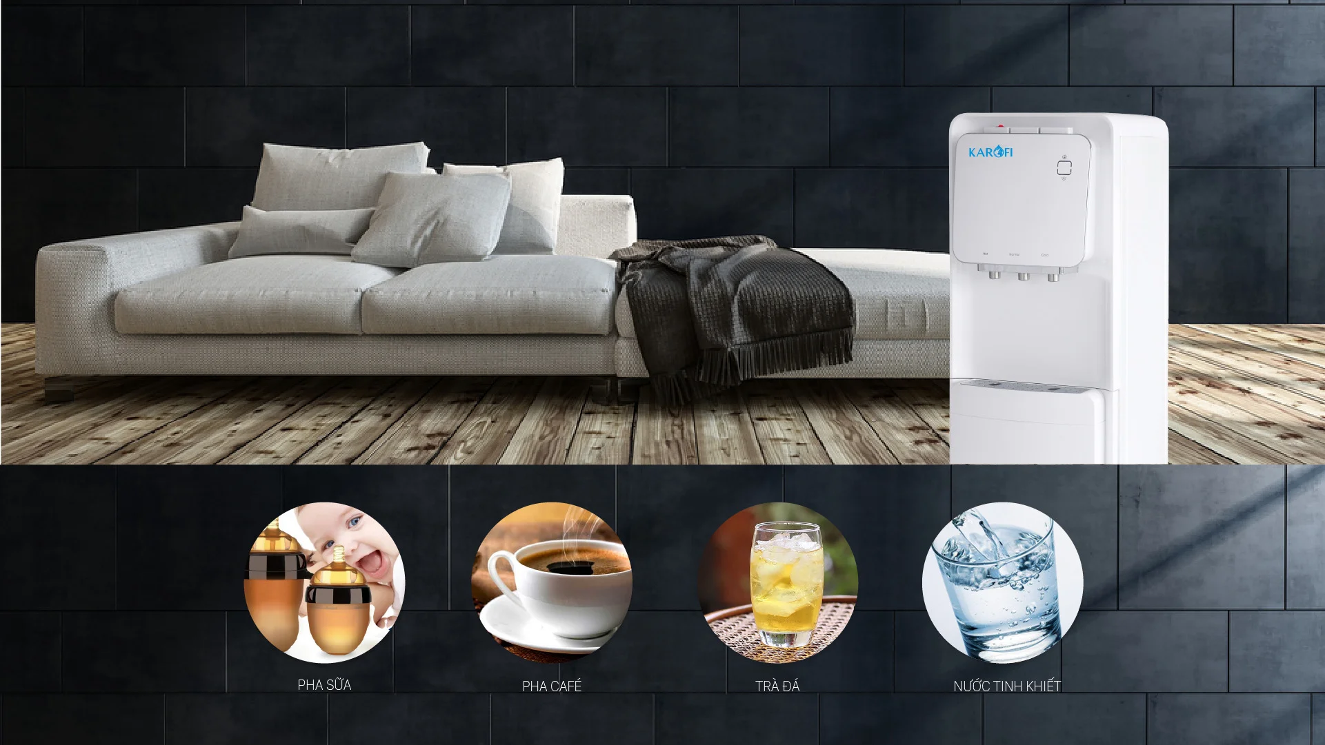 Ba chế độ nóng lạnh nguội tiện lợi