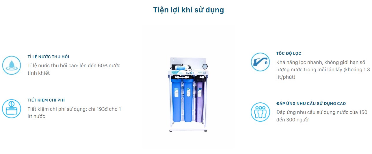 Giới thiệu máy lọc nước RO bán công nghiệp Karofi KT-KB80