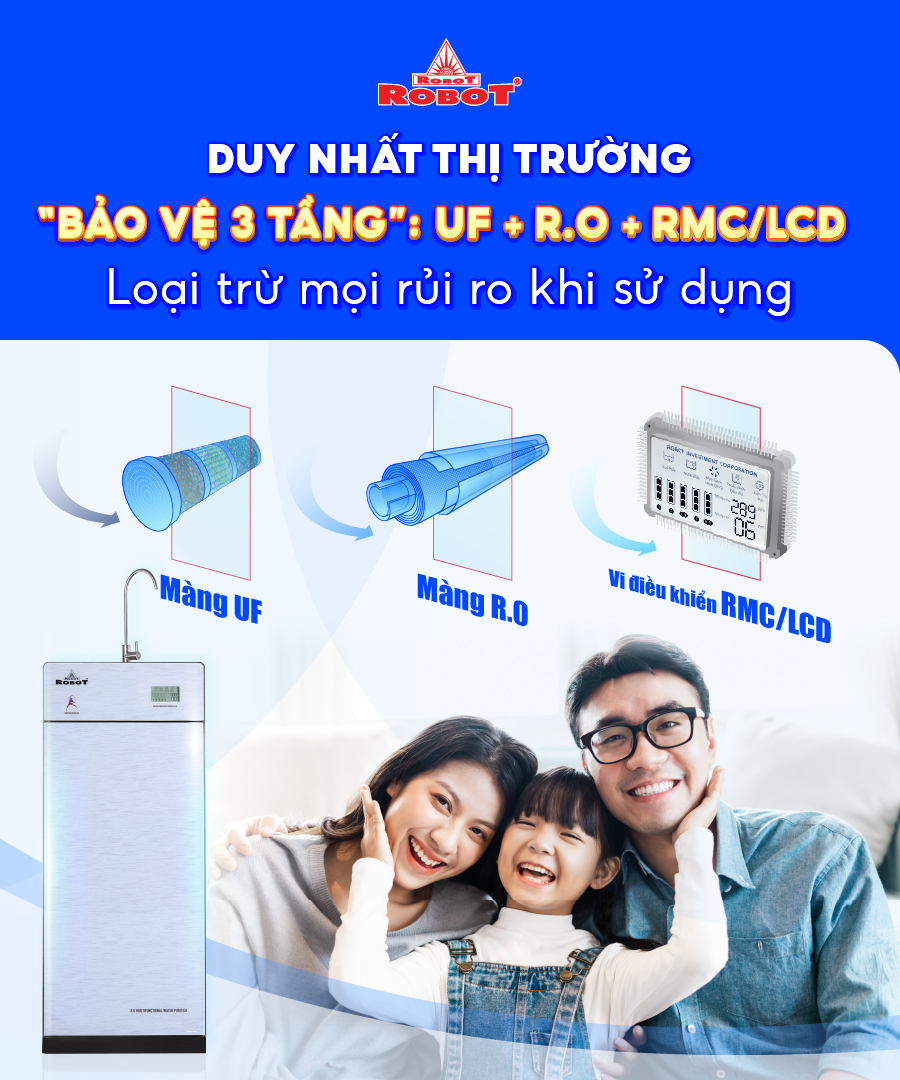 Sử dụng 2 công nghê lọc RO và UF