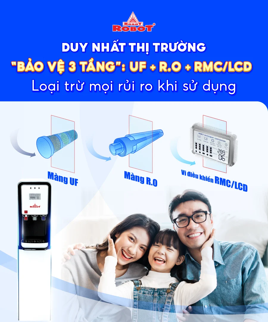 Giới thiệu về máy lọc nước nóng lạnh Robot GRAND PRO 539WK-UR