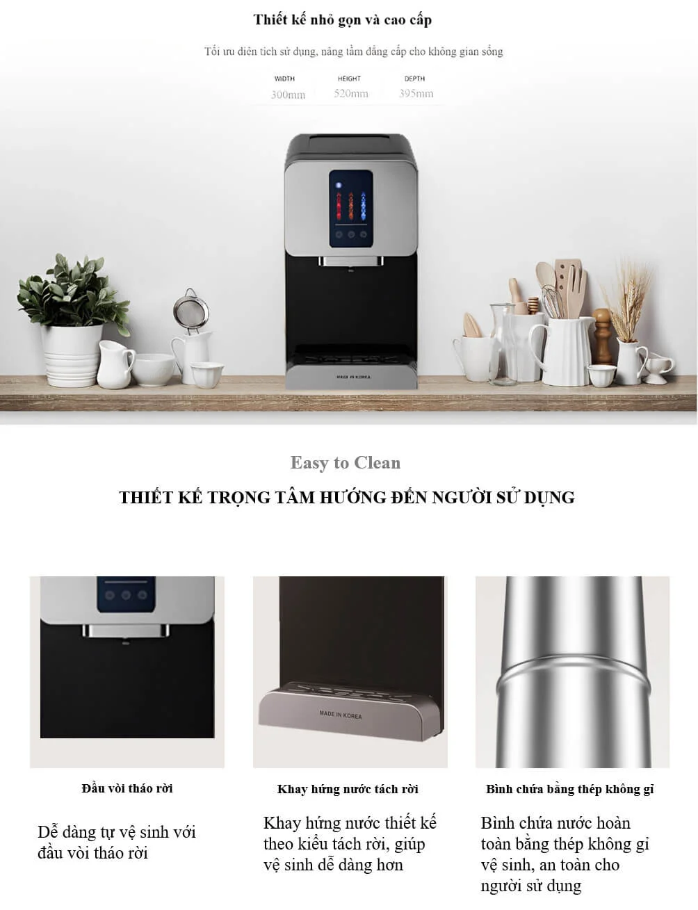 Tính năng nổi bật của máy lọc nước nóng lạnh chính hãng Seoul Aqua PTS-3001 RO