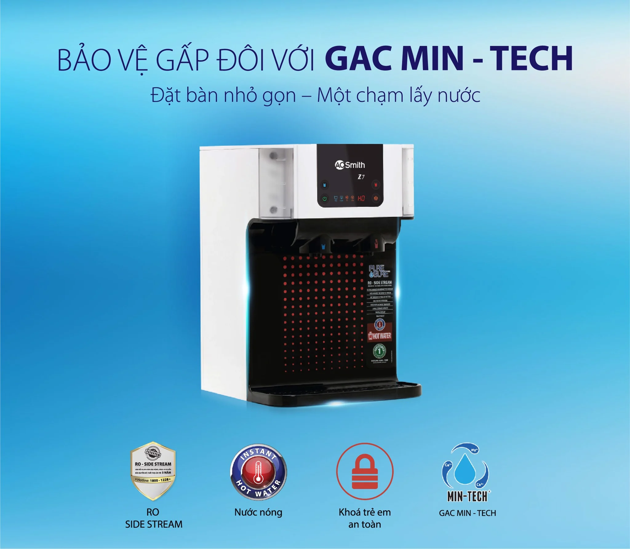 Tính năng nổi bật của máy lọc nước RO A. O. Smith Z7