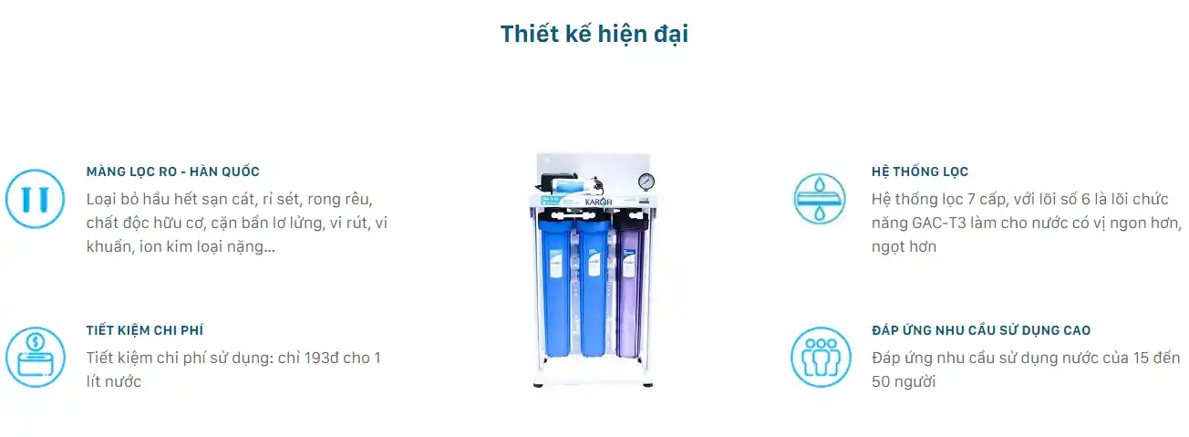 Giới thiệu máy lọc nước RO bán công nghiệp Karofi KT-KB30