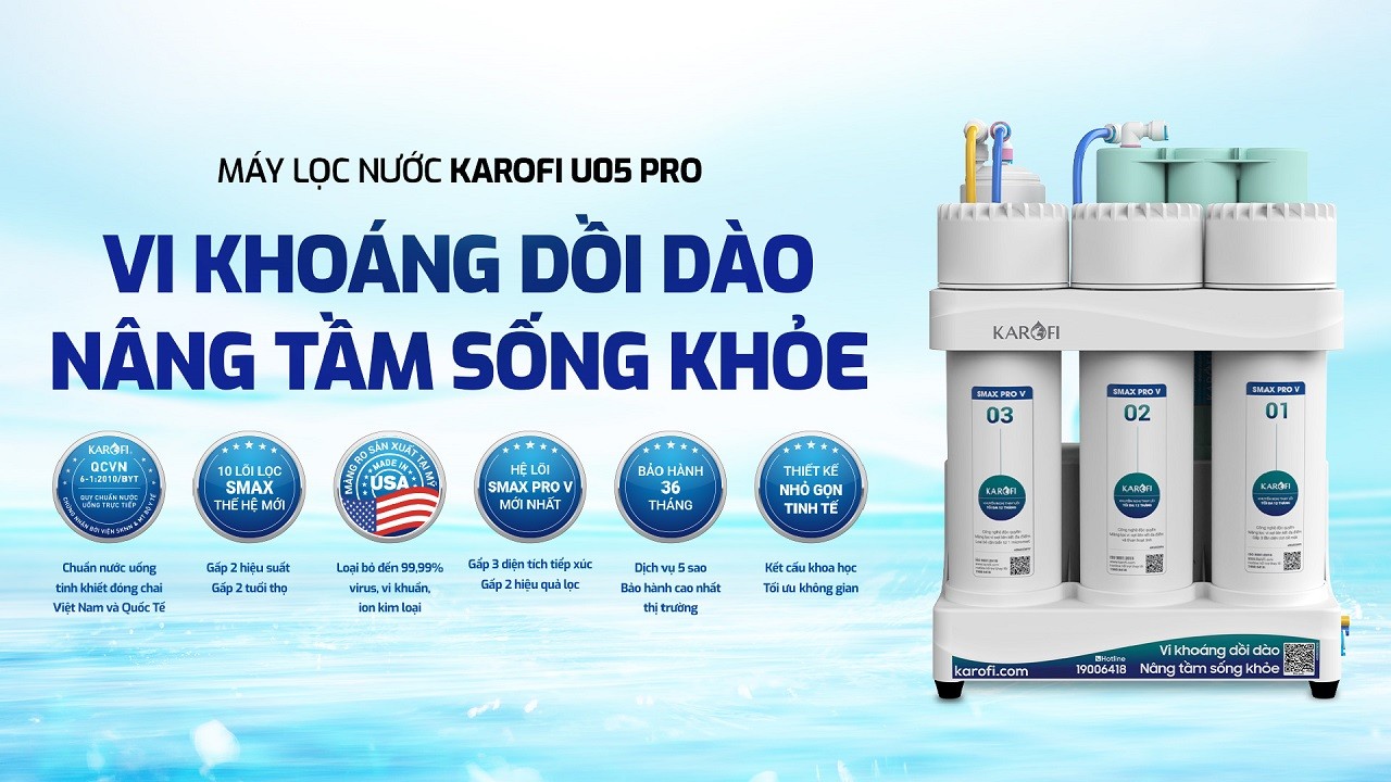 Giới thiệu về máy lọc nước RO Karofi KAQ-U05 PRO