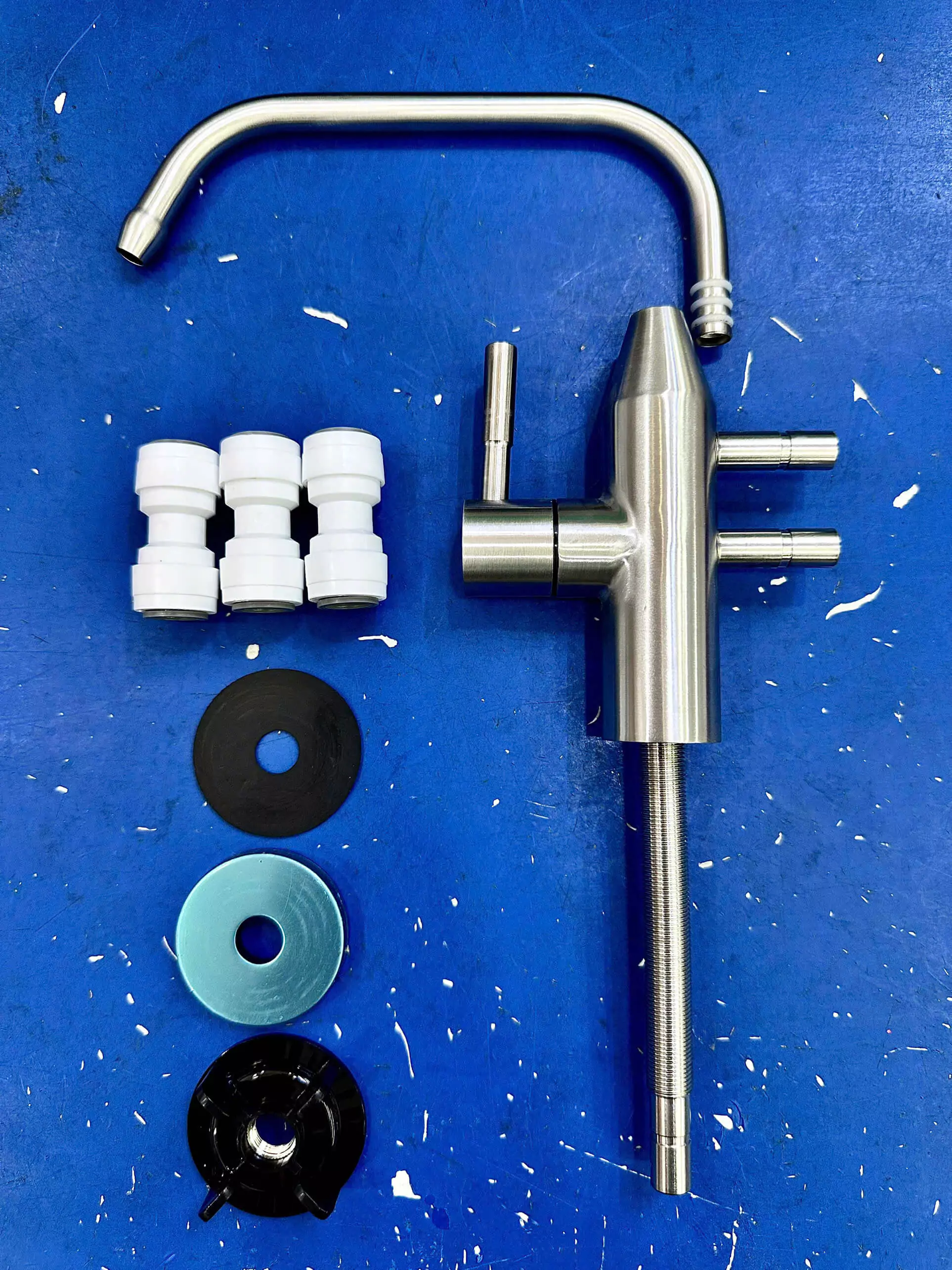 Vòi gạt inox cổ thấp cho máy lọc nước ION Kiềm