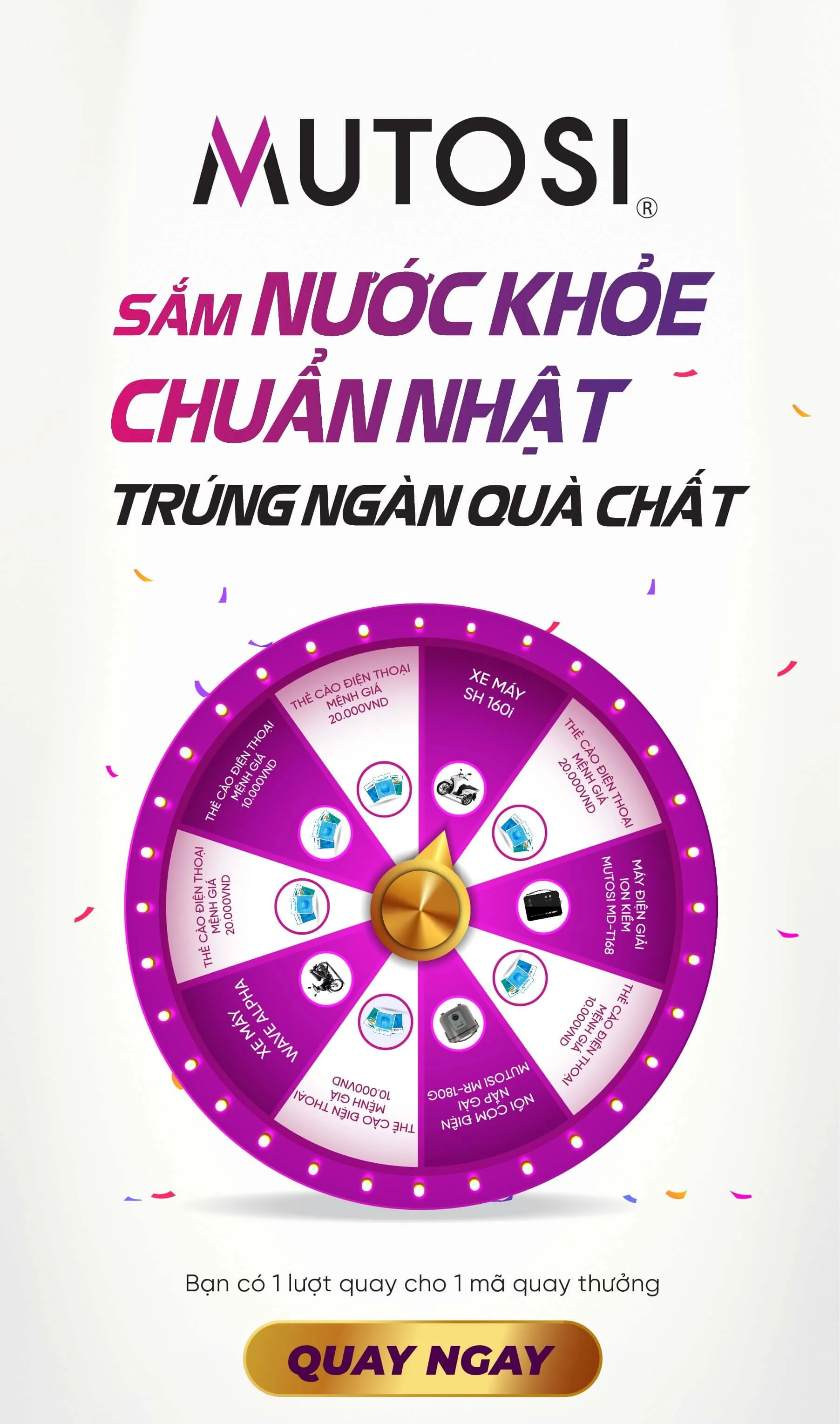 Khuyến mãi "Sắm nước khỏe trúng ngàn quà chất"