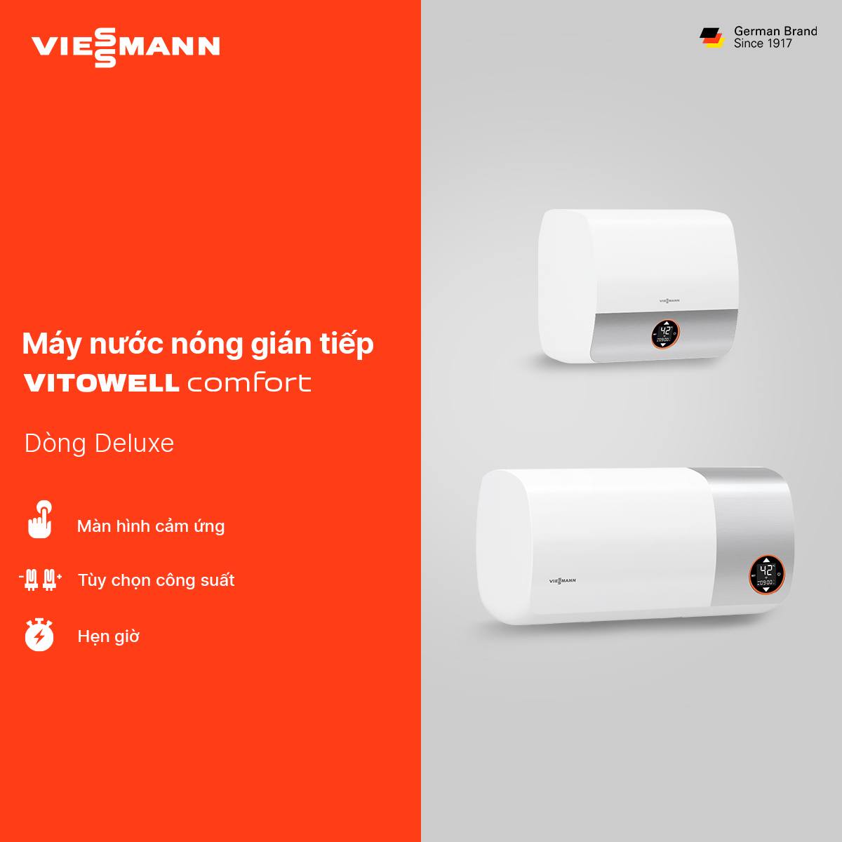 Máy nước nóng gián tiếp Viessmann Vitowell Comfort Deluxe