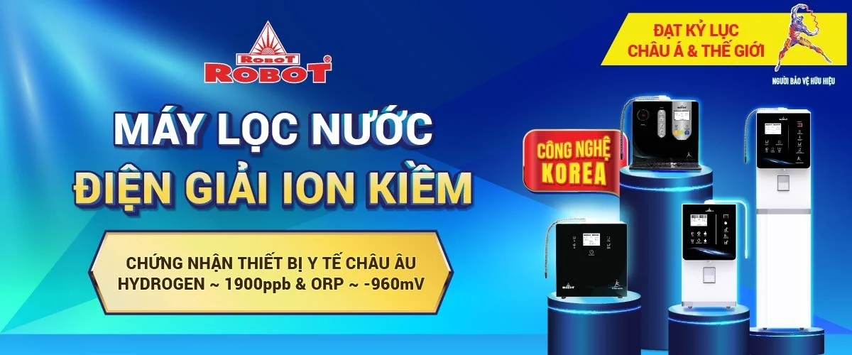 Máy lọc nước điện giải ION Kiềm Robot