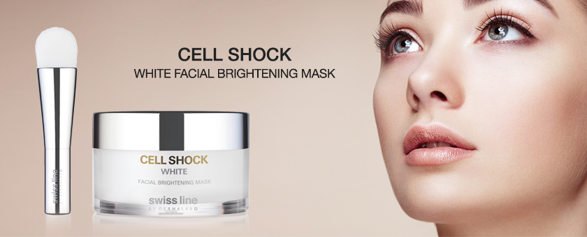 Mặt nạ giảm nám & làm trắng da Swissline Cell Shock White Facial Brightening Mask